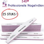 S4D® - Nagelvijlen 100/180 - Nagelvijlen set - Professionele Nagelvijlen 25 STUKS !