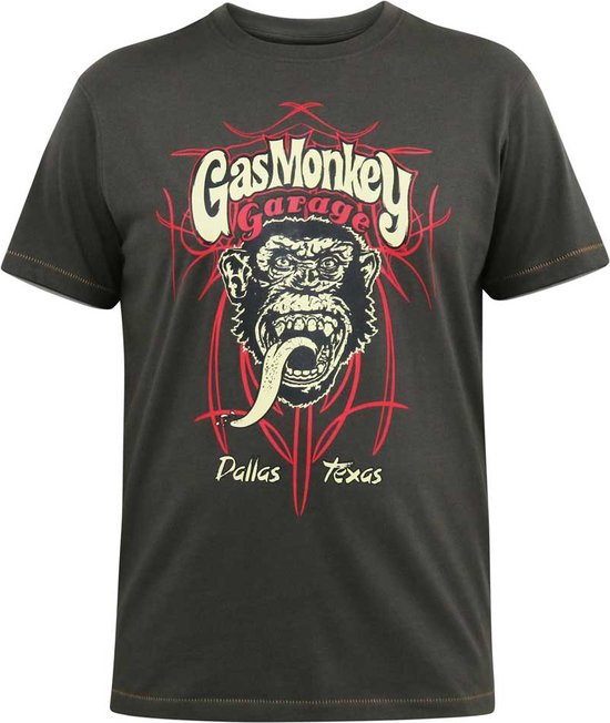 Duke 555 Dallas GasMonkey T-Shirt taille 5XL grande taille homme