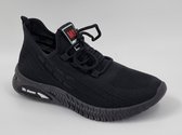 MS Shoes - Heren Schoenen - Heren Sneakers - Zwart - Maat 45