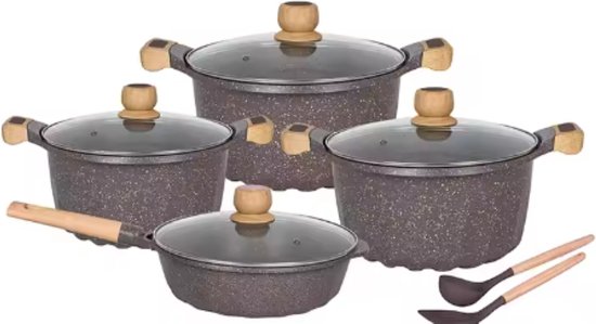 Cooklover - Gietijzeren pannenset - 10pcs - Diecas Set Doos - Koken - Pannen