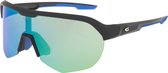 PERSEUS Matt Zwart Polarized Sportbril met UV400 Bescherming en Flexibel TR90 Frame - Unisex & Universeel - Sportbril - Zonnebril voor Heren en Dames - Fietsaccessoires - Blauw/Groen