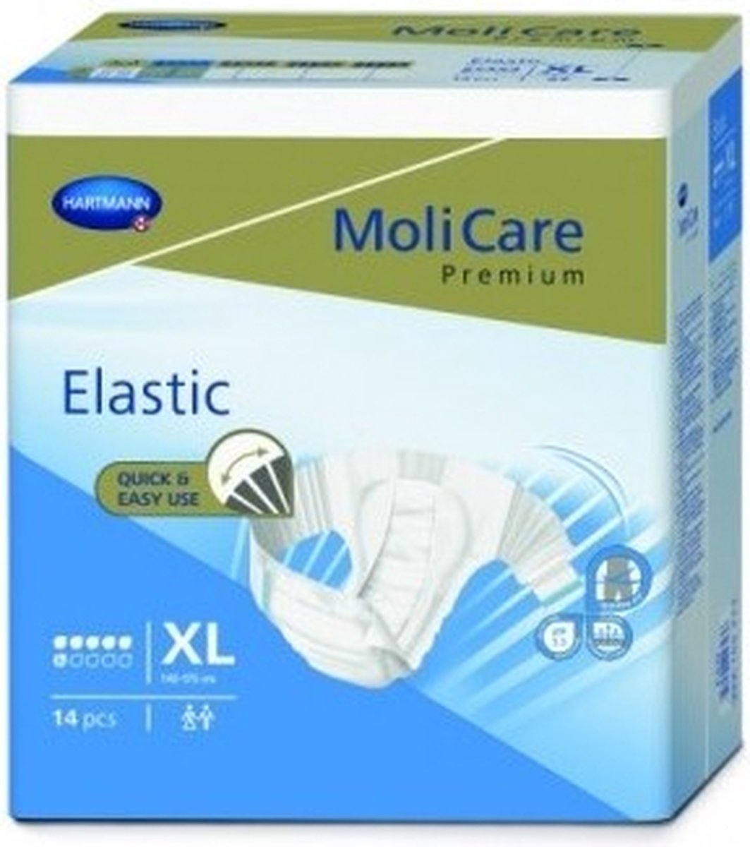 Goedkoopste Molicare Premium Slip Elastic 6 druppels XL - 1 pak van 14 stuks