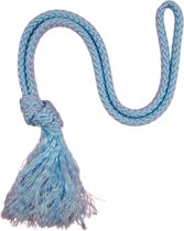 Neckrope met knoop ‘babyblauw’ maat minishet | blauw, rijring, lichtblauw, meerkleurig, paardrijden, touwproduct