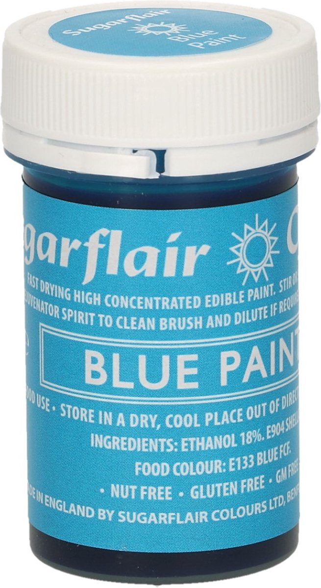 Sugarflair Eetbare Verf - Mat Blauw - 20g - Eetbare Kleurstof