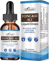 Tongkat ali - 100% Natuurlijk - Tongkat ali supplement - 60 ML - Vegan- Glutenvrij - Extract - Vloeibaar - Tongat ali - Druppels -