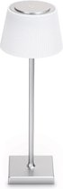 Tafellamp op Oplaadbare Batterijen - Draadloos Bureaulamp - Dimbaar - Aanpasbare Lichtkleur - Touch Bediening - USB - Zilver