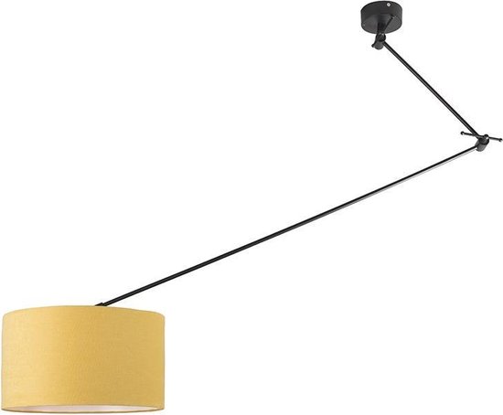 QAZQA blitz - Moderne Hanglamp - 1 lichts - H 1400 mm - Geel - Woonkamer | Slaapkamer | Keuken