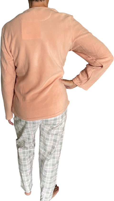 Cocodream/outfitter-dames katoenen pyjama PEACH AMBER-L