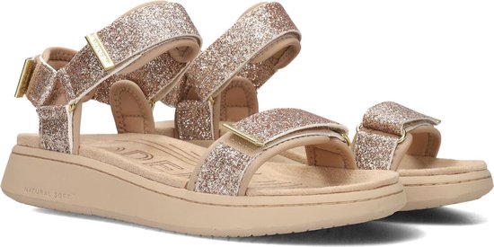 Woden Line Glitter Sandalen - Dames - Bruin - Maat 40