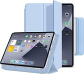 Mobiq - Magnetische Folio Case geschikt voor iPad Air 11 inch (2024) - lichtblauw