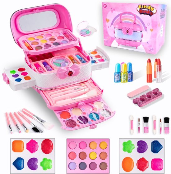 Make up Kinderen Set Meisjes, 57 Delige, Make up Koffer Meisjes met Inhoud