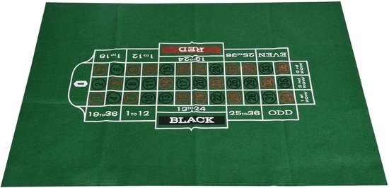 Roulette kleed – Roulette mat – Roulette Spel Casino – 60 x 90 cm – Vilt