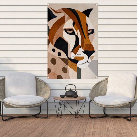 Affiche de jardin léopard - Affiches Animaux - Posters de jardin de jardin Taches - Posters de jardin - Tableaux de jardin - Décoration de Jardin décoration murale affiche de jardin 40x60 cm