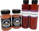 Rowei Specerijen - Vaderdag Cadeaupakket - BBQ Pakket Klein 2 - Chicken Rub - Pulled Pork Rub - Kipkruiden - Kruiden voor varkensvlees- Vlees marinade- Kip marinade - BBQ Kruiden - BBQ Marinades - Oliemarinades