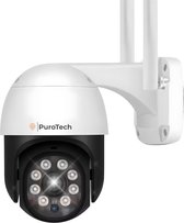 PuroTech Beveiligingscamera PRO - Buitencamera met Nachtzicht - Wifi Smart Waterproof IP66 - Draaibaar en kantelbaar - Voor Binnen & Buiten - Full HD 5MP - Dome IP Camera - Nachtzicht - Draadloos Internet - Met Recorder