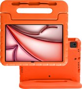 Hoesje Geschikt voor iPad Air 2024 (11 inch) Hoesje Kinderhoes Shockproof Hoes Kids Case - Oranje