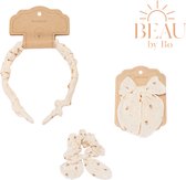 BEAU by Bo Mrs Ertha Haaraccessoires - Haarband + Scrunchie + Clip met strik - Strawberries Mood