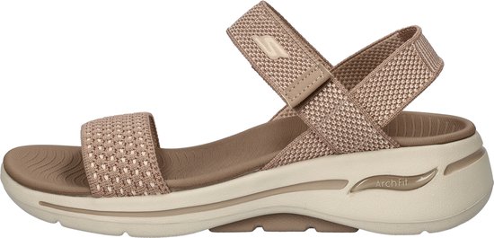 Skechers Arch Fit Go Walk dames sandaal - Taupe - Maat 40