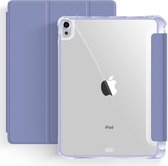 Mobiq - Clear Back Folio Case adapté pour iPad Air 11 pouces (2024) - violet