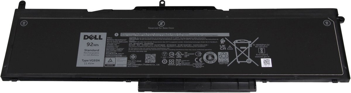 Dell WFWKK Batterij - 92Wh - (M.2)
