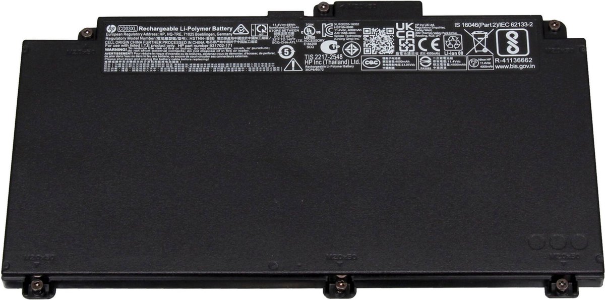 HP CD03XL Batterij - 48Wh