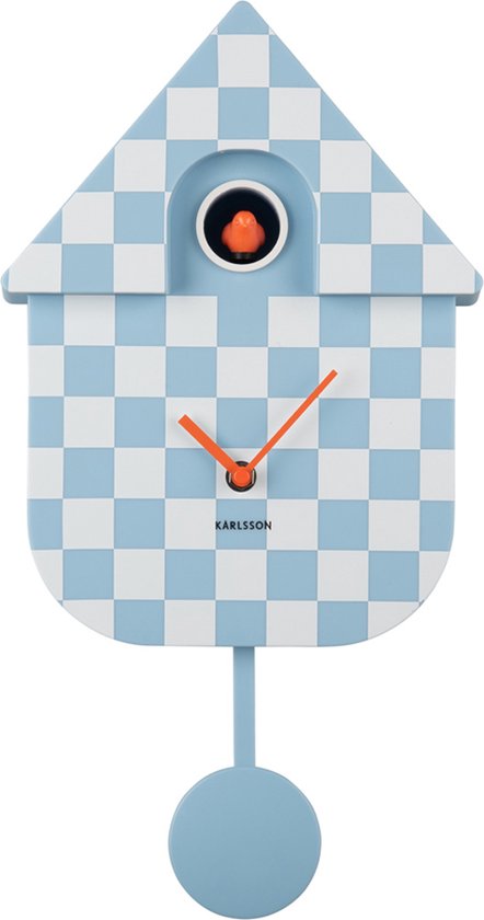 Karlsson - Horloge murale - Horloge à coucou - Klok à coucou - Klok de course - Bleu clair