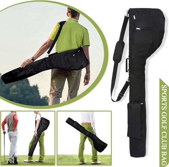 Sac de golf – Portable pliable – Pour 8 à 10 Clubs de golf – Mini sac de golf – Pour femmes et hommes – Comprend une serviette spéciale pour nettoyer les balles de golf et/ou les clubs.