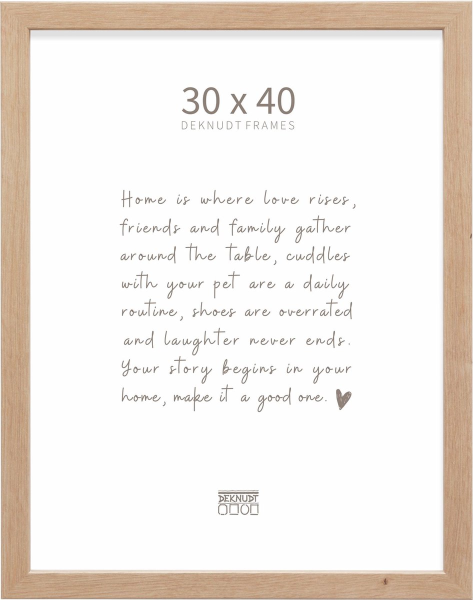 Deknudt Frames fotolijst - S45SH1 - naturel hout - fotomaat: 30x45 cm