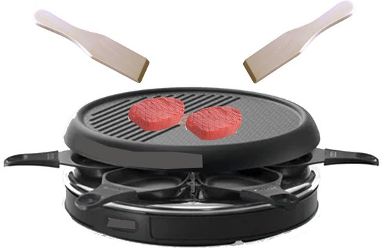 8x Spatules en bois gourmet / raclette 15 cm - Petites spatules pour gourmet / griller / raclette