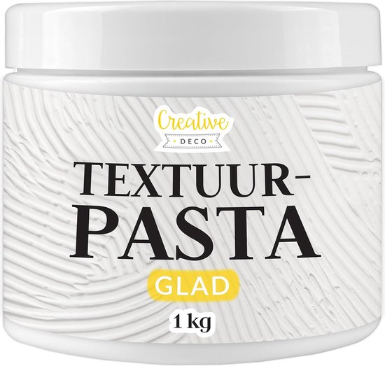 Creative Deco Structure Pâte à Lisser 1 kg | Pâte fine Witte pour projets artistiques pour peinture acrylique, facile à utiliser avec une spatule pour créer des effets 3D, des structures et des textures