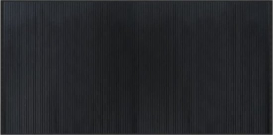 vidaXL - Vloerkleed - rechthoekig - 100x200 - cm - bamboe - zwart