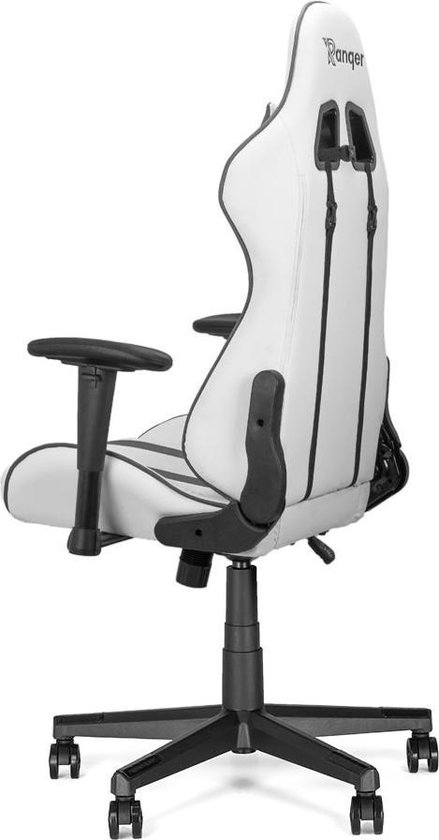 Ranqer Felix Gamestoel - Gaming Chair  / Gaming Stoel - Ergonomische Bureaustoel - Verstelbaar armleuningen - Wit / Grijs