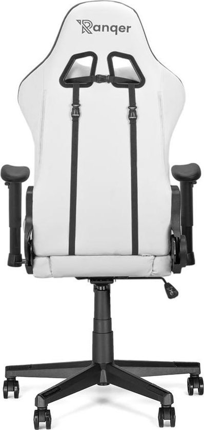 Ranqer Felix Gamestoel - Gaming Chair  / Gaming Stoel - Ergonomische Bureaustoel - Verstelbaar armleuningen - Wit / Grijs