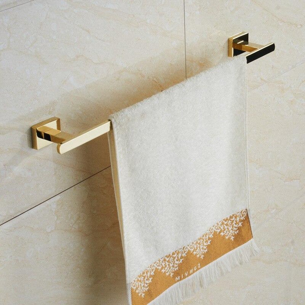 Happy Tears | Luxe handdoekrek voor in de badkamer | Handdoekhouder | Handdoekenrek | Badkamer Handdoek Rek | Hangende Wand Theedoek | Inclusief montageset | Goud