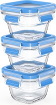Tefal MasterSeal N1050710 boîte hermétique alimentaire Carré Régler 0,18 L Bleu, Transparent 3 pièce(s)