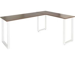 WORKSPACE BASIC I | 165x120 - Hoekbureau Walnoot / Wit