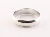 Fijne gladde zilveren ring - maat 19