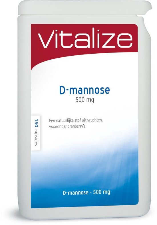 Vitalize D-mannose 150 capsules - 500 mg zuivere en natuurlijke D-mannose - Hoogwaardig Supplement