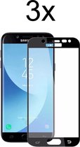 Samsung J5 2017 Screenprotector - Beschermglas Samsung galaxy J5 2017 Screen Protector Glas - Full cover - 3 stuks