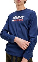 Tommy Hilfiger Corp Logo LS T-shirt - Mannen - Navy