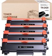 Huismerk TN-2420 Tonercartridge Compatibel met Brother TN2420 TN2410 hoge capaciteit zwart 4 pack(s)