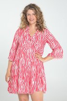 Paprika Dames Tuniekjurk met kleurrijke zebraprint - Jurk - Maat 54