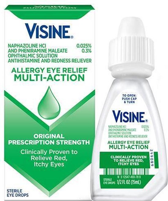 Visine Allergy Eye Relief Multi Action XL - Gouttes pour les yeux contre le  Rhume des... | bol.com