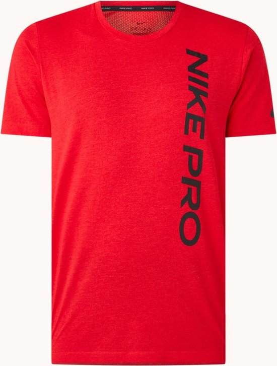 T-shirt Nike Pro Training avec logo imprimé et Dri- FIT - Rouge - Taille S