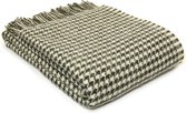 Tweedmill Plaid Houndstooth Grijs (Charcoal) - Nieuw wol - Made in the UK