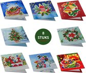 8 cartes Peinture de diamants – Cartes de Noël – Cartes de Cartes de vœux – Set de cartes – 15x15cm – Avec Enveloppes