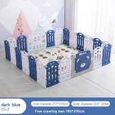 Flexibele Grondbox XL Blauw-Wit | Playpen | Peuter en kind afscherming | Kruipbox | Speelbox | Grote Baby box | Kinderbox