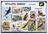 Zangvogels – Luxe postzegel pakket (A6 formaat) : collectie van 25 verschillende postzegels van zangvogels – kan als ansichtkaart in een A6 envelop - authentiek cadeau - kado - ges