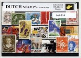 Dutch stamps- large size - Typisch Nederlands postzegel pakket & souvenir. Collectie van 100 verschillende postzegels met Nederland als thema – kan als ansichtkaart in een A6 envelop - authentiek cadeau - kado - kaart - holland -  nederland - NL