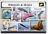 Walvissen & Robben – Luxe postzegel pakket (A6 formaat) : collectie van verschillende postzegels van walvissen & robben – kan als ansichtkaart in een A6 envelop - authentiek cadeau